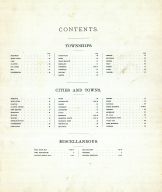 Table of Contents, Clayton County 1886
